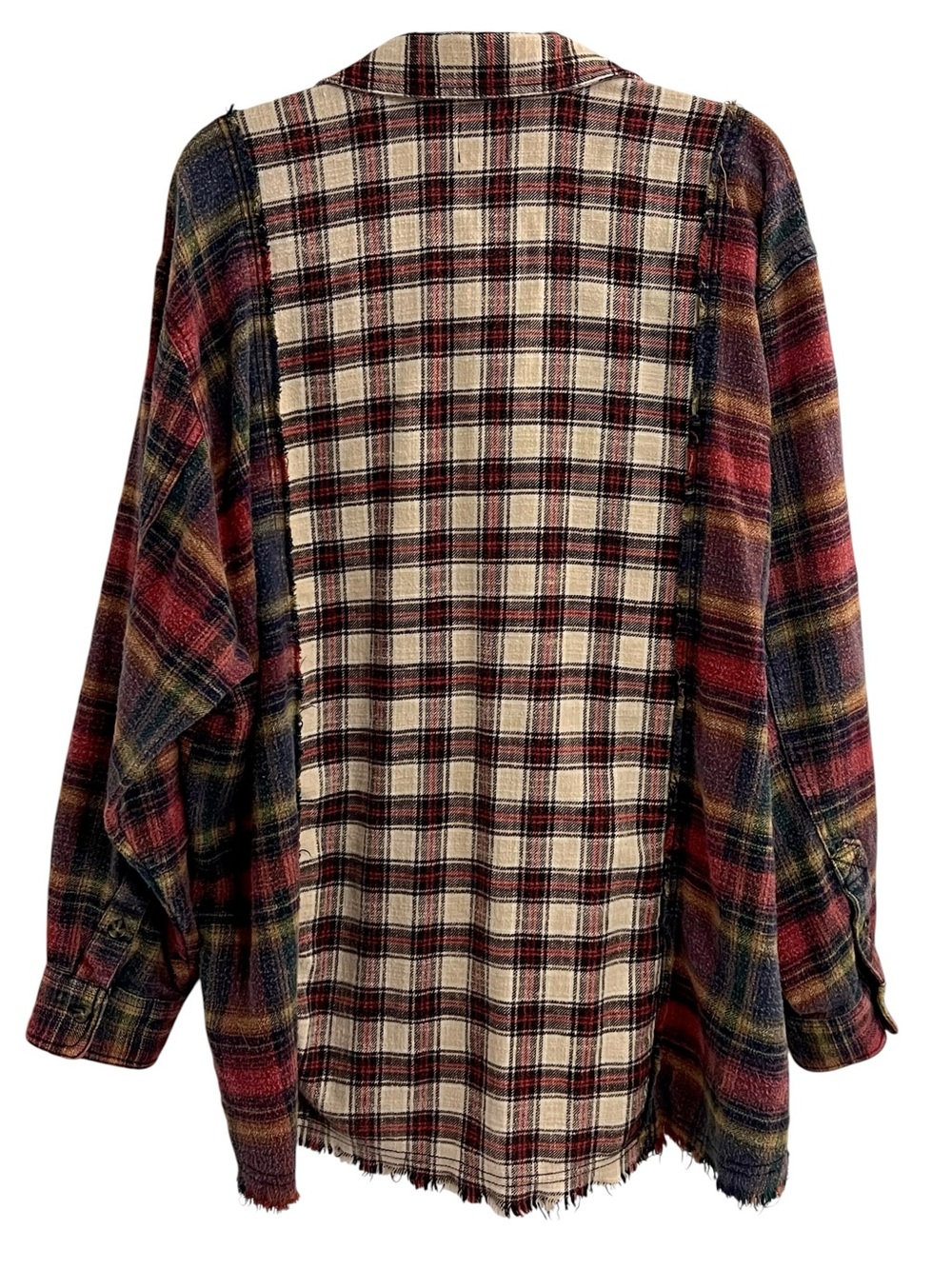BDG Urban Outfitters Kaden Mixed Plaid Button-Down Shirt - Picture 11 of 13